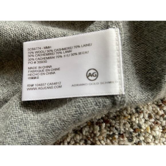 AG Adriano Goldschmied size XS Sweater V-neck Tunic WOOL/CASHMERE GRAY B25 - Picture 7 of 11
